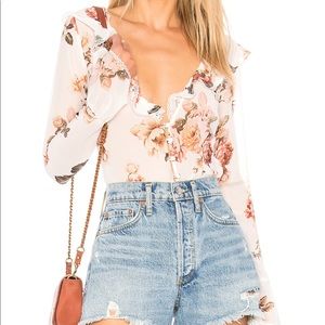 Majorelle floral blouse